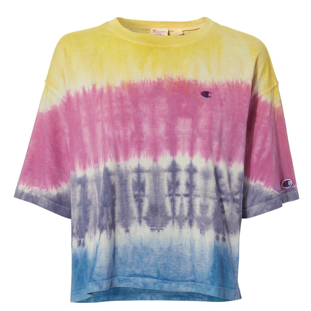 Champion Oversized Tie-Dye Cropped Tee